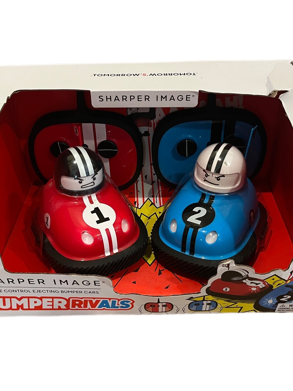 Sharper Image Bumper Rivals Remote Control RC Ejecting Bumper Cars Wireless NEW